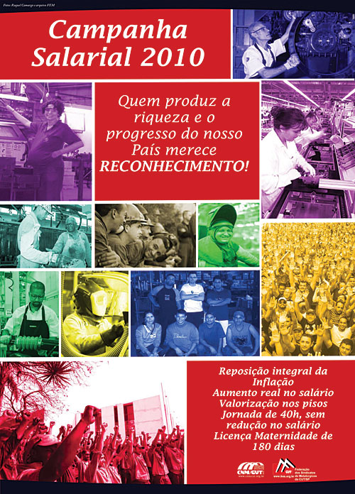 Cartaz da campanha da FEM/CUT