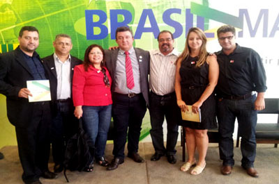 Henrique Almeida, Geordeci, Rosilene, Paulo Cayres, Edson, Michele Ciciliato e Carpinha durante evento em Brasília