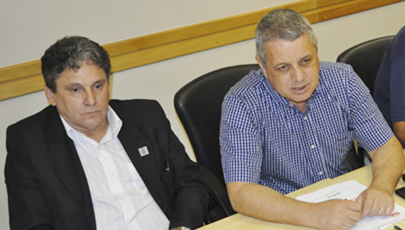 Dr. Oliveira e Biro Biro, presidente da FEM-CUT/SP