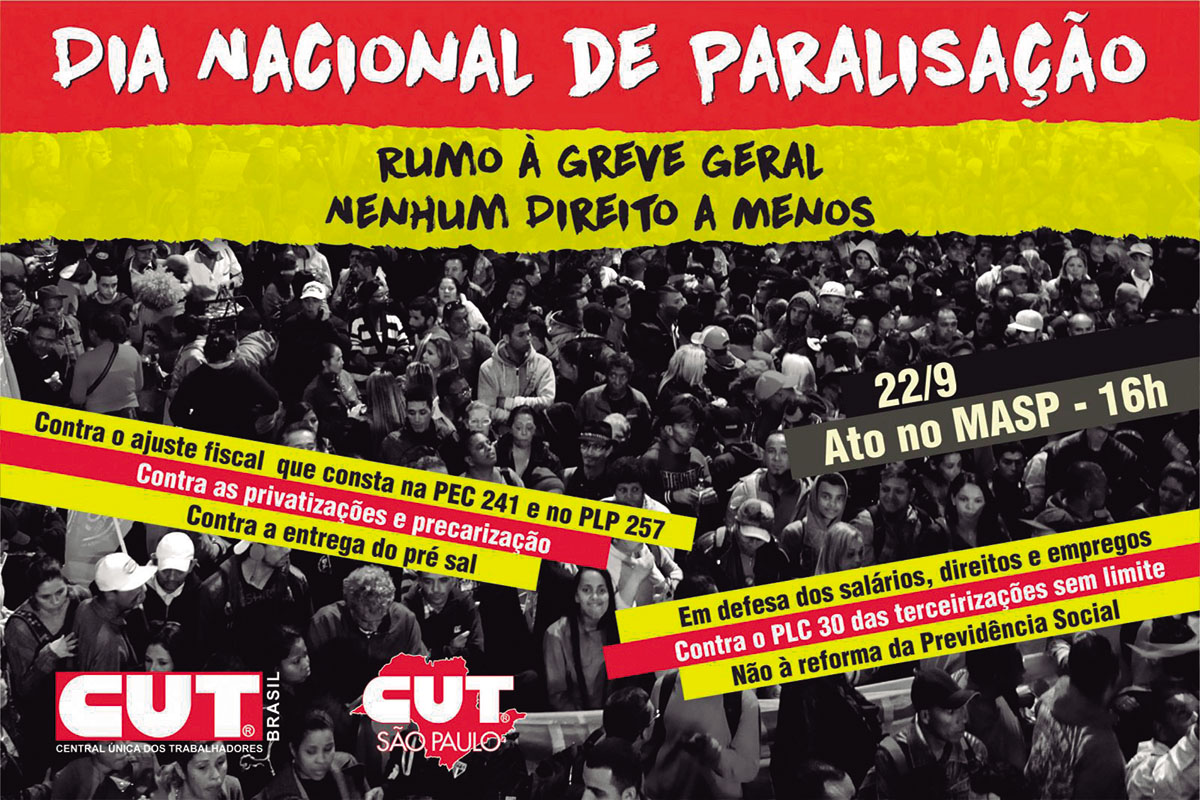 O ato será realizado no dia 22, as 16h no MASP, em São Paulo