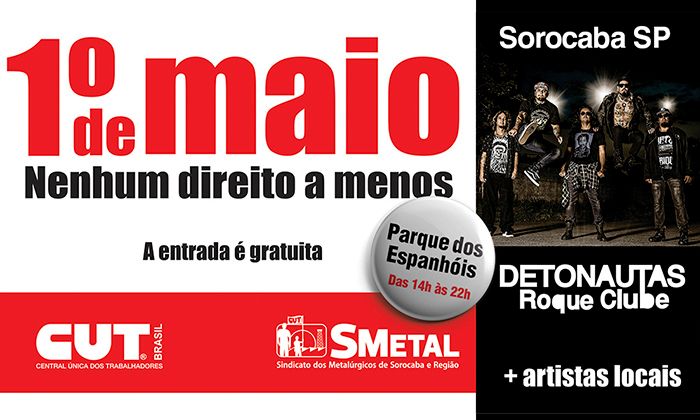 O evento, dia 1º de Maio, próxima segunda-feira, no Parque dos Espanhóis, será das 14h às 22h. A entrada é gratuita e aberta ao público em geral