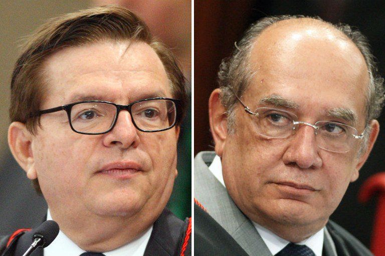 Herman e Gilmar: presidente do TSE aparteou o relator da ação a todo momento e demonstrou ser contra o uso do material da Odebrecht 