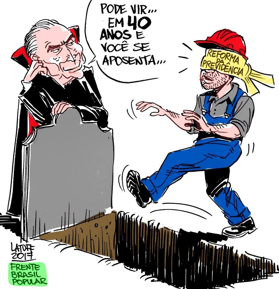 Charge do Latuff sobre a cilada preparada por Temer