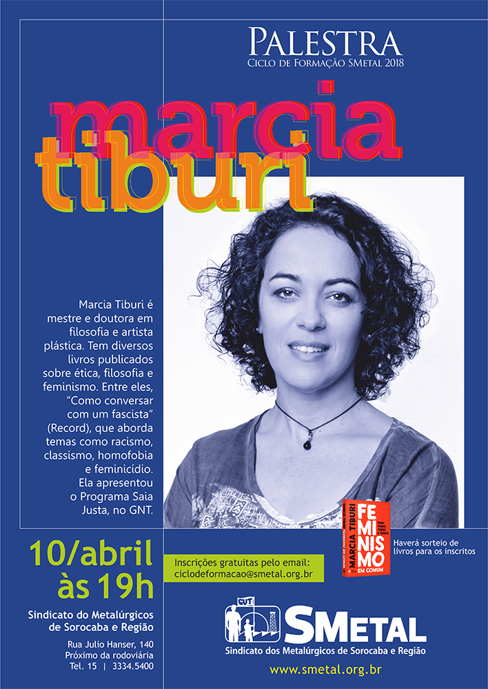 Marcia Tiburi é mestre e doutora em Filosofia, com ênfase em Filosofia Contemporânea. Seus principais temas são ética, estética, filosofia do conhecim