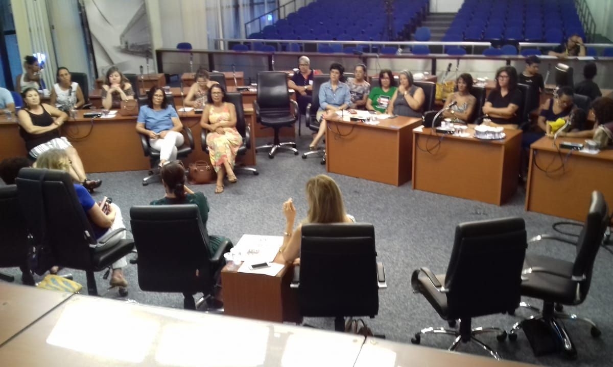 A reunião ocorreu no plenário da Câmara Municipal de Sorocaba com mulheres de diversas entidades e movimentos sociais