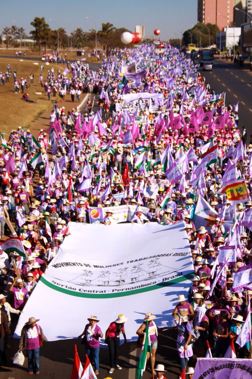 A Marcha das Margaridas com mulheres do campo, das águas e da floresta ocorrerá em Brasília