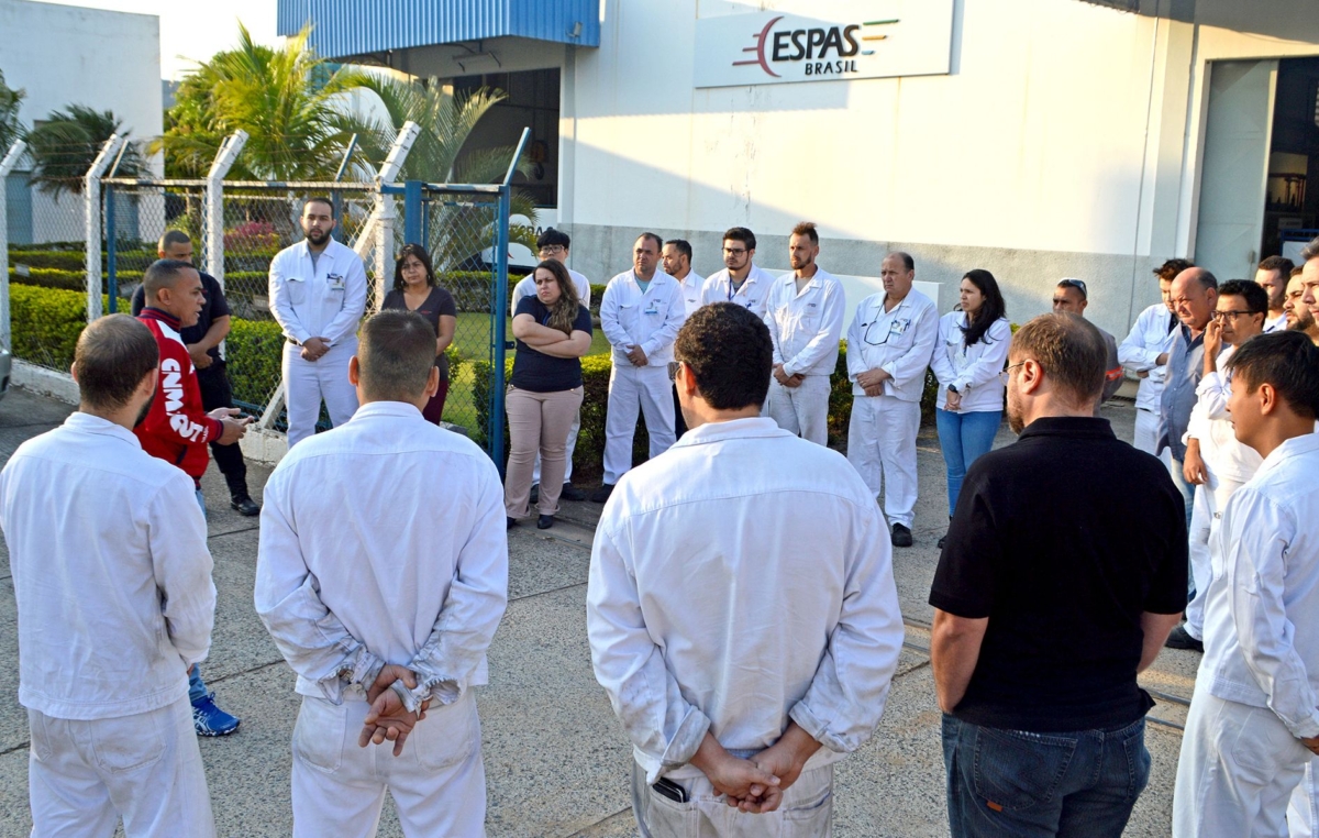 Além do vale-compras, diretoria do SMetal informou aos trabalhadores da Espas sobre as novidades das negociações da Campanha Salarial 2019