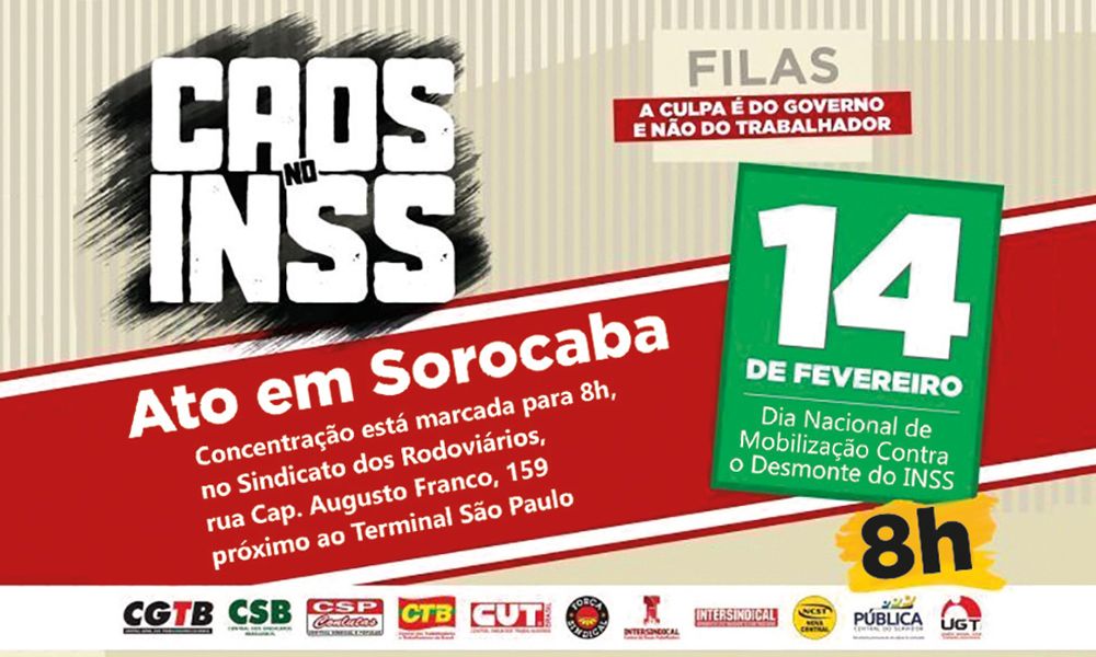 Em várias cidades do país, sindicalistas vão dialogar com trabalhadores e servidores sobre a urgência de defender o INSS para melhorar o atendimento