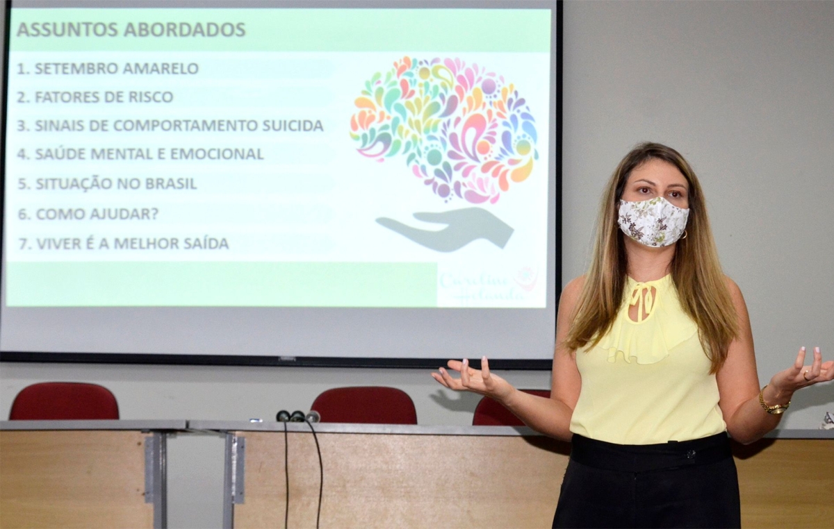 Caroline alerta que o Brasil é um dos países mais depressivos do mundo e 96% dos casos de suicídio são por transtornos mentais