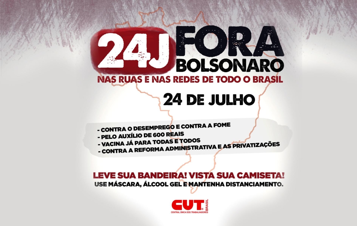 CUT convoca militância às ruas (e nas redes) para pedir o impeachment de Jair Bolsonaro