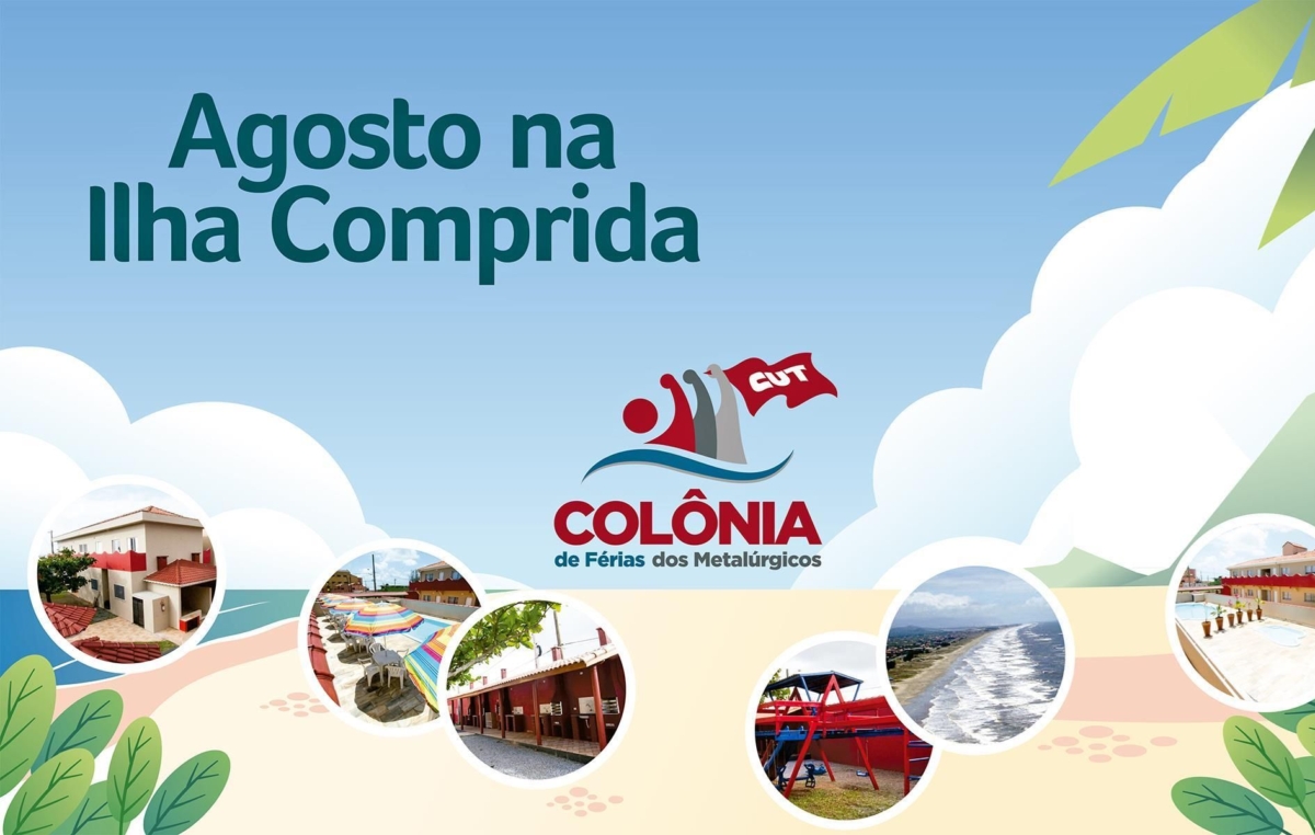 A Colônia dos Metalúrgicos na Ilha Comprida está localizada à beira-mar, na rua Bom Jesus de Iguape, 31/41, Balneário Britânia