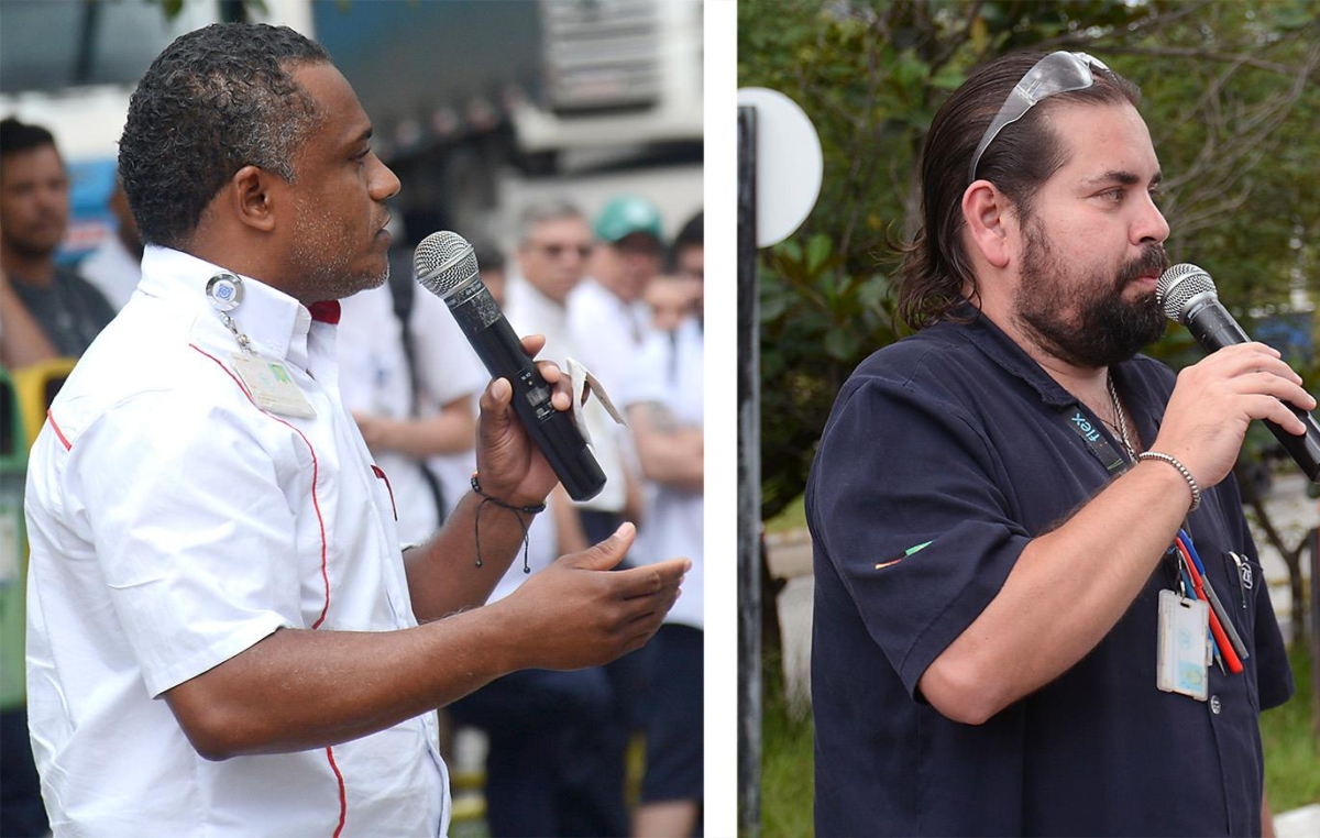 Fábio Rossy e Anderson da Silva (Copinho) também falaram aos trabalhadores durante a assembleia